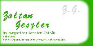 zoltan geszler business card